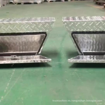 Caja de herramientas de bandeja inferior de aluminio izquierda y derecha para camión Ute